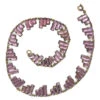 Art Deco Czechoslovakian Mauve Glass Necklace 2 Art Deco Czechoslovakian Mauve Glass Necklace -Antique Jewellery Company IMG 5905