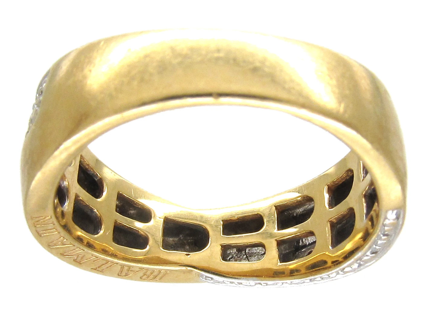18ct Gold & Diamond Twisted Band Ring By Balmain 9 18ct Gold & Diamond Twisted Band Ring By Balmain - Image 7