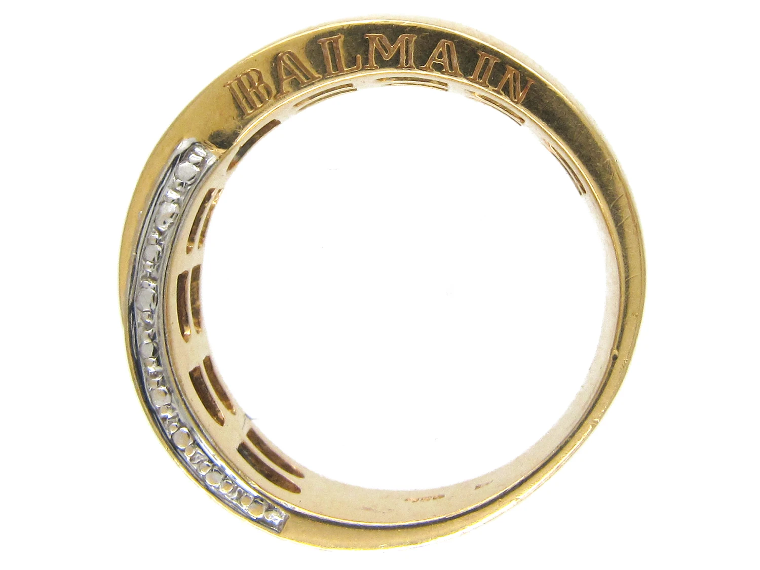 18ct Gold & Diamond Twisted Band Ring By Balmain 5 18ct Gold & Diamond Twisted Band Ring By Balmain - Image 3