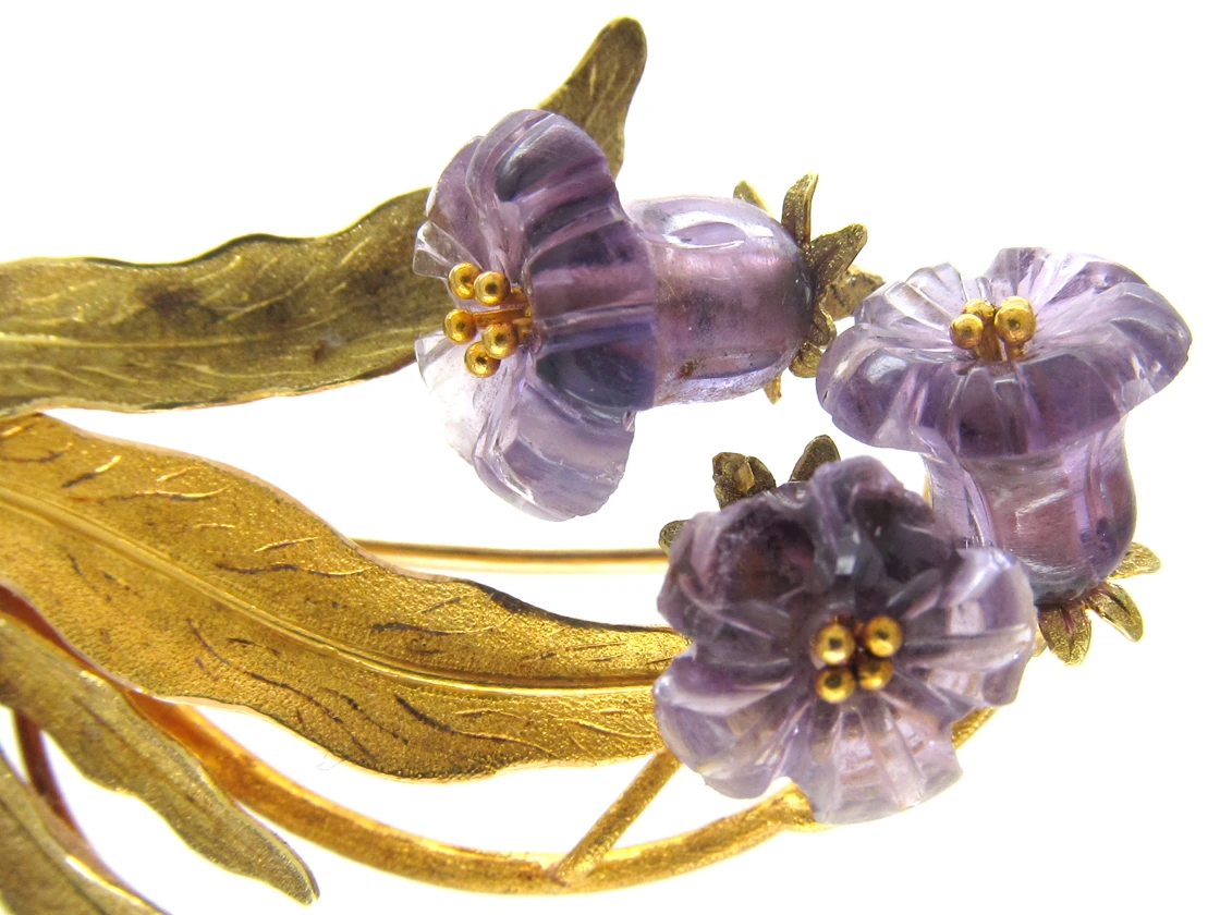 Georgian 15ct Two Colour Gold Botanical Brooch 5 Georgian 15ct Two Colour Gold Botanical Brooch - Image 3