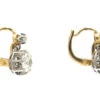 Diamond Two Stone Drop Earrings