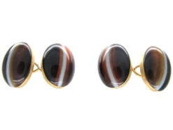Victorian 15ct Gold Banded Sardonyx Cufflinks 7 Victorian 15ct Gold Banded Sardonyx Cufflinks -Antique Jewellery Company IMG 6229