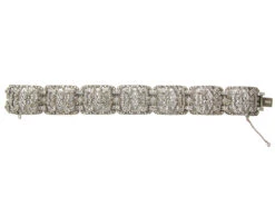 Art Deco Wide Silver & Marcasite Bracelet 9 Art Deco Wide Silver & Marcasite Bracelet -Antique Jewellery Company IMG 6242