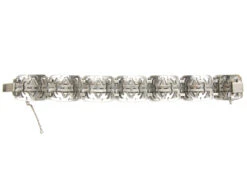 Art Deco Wide Silver & Marcasite Bracelet 10 Art Deco Wide Silver & Marcasite Bracelet -Antique Jewellery Company IMG 6244