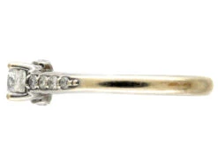 Diamond Solitaire Ring With Diamond Shoulders 12 Diamond Solitaire Ring With Diamond Shoulders -Antique Jewellery Company IMG 6347