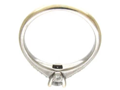 Diamond Solitaire Ring With Diamond Shoulders 14 Diamond Solitaire Ring With Diamond Shoulders -Antique Jewellery Company IMG 6349