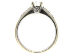 Diamond Solitaire Ring With Diamond Shoulders 15 Diamond Solitaire Ring With Diamond Shoulders -Antique Jewellery Company IMG 6350