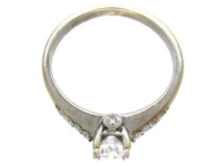 Diamond Solitaire Ring With Diamond Shoulders 16 Diamond Solitaire Ring With Diamond Shoulders -Antique Jewellery Company IMG 6351