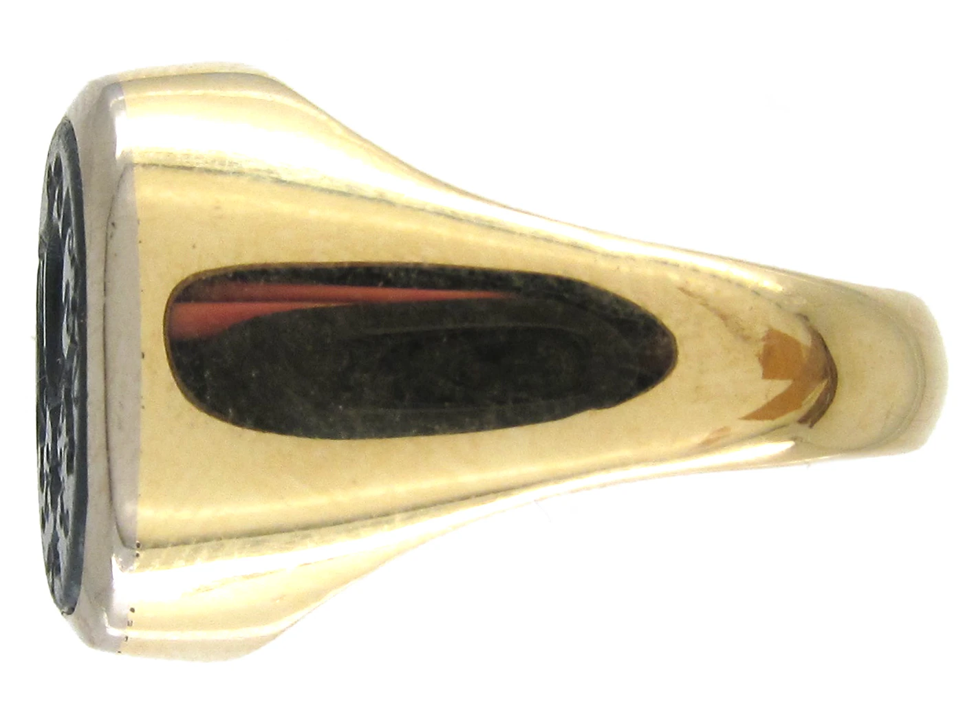 18ct Gold & Bloodstone Intaglio Signet Ring 4 18ct Gold & Bloodstone Intaglio Signet Ring - Image 2