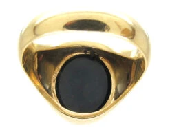 18ct Gold & Bloodstone Intaglio Signet Ring 15 18ct Gold & Bloodstone Intaglio Signet Ring -Antique Jewellery Company IMG 6516