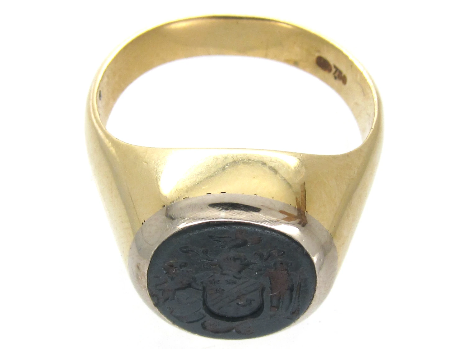 18ct Gold & Bloodstone Intaglio Signet Ring 11 18ct Gold & Bloodstone Intaglio Signet Ring - Image 9