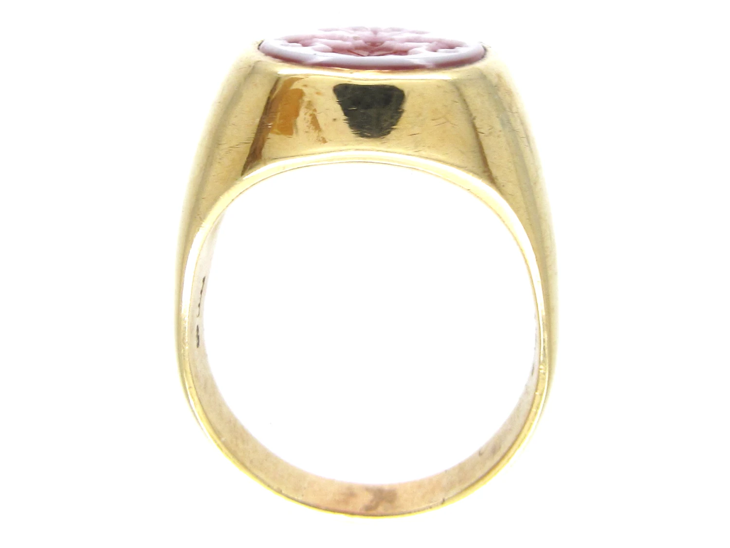 14ct Gold & Carnelian Crested Intaglio Signet Ring 5 14ct Gold & Carnelian Crested Intaglio Signet Ring - Image 3