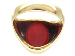 14ct Gold & Carnelian Crested Intaglio Signet Ring 11 14ct Gold & Carnelian Crested Intaglio Signet Ring -Antique Jewellery Company IMG 6529