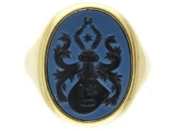 14ct Gold Sardonyx Intaglio Signet Ring