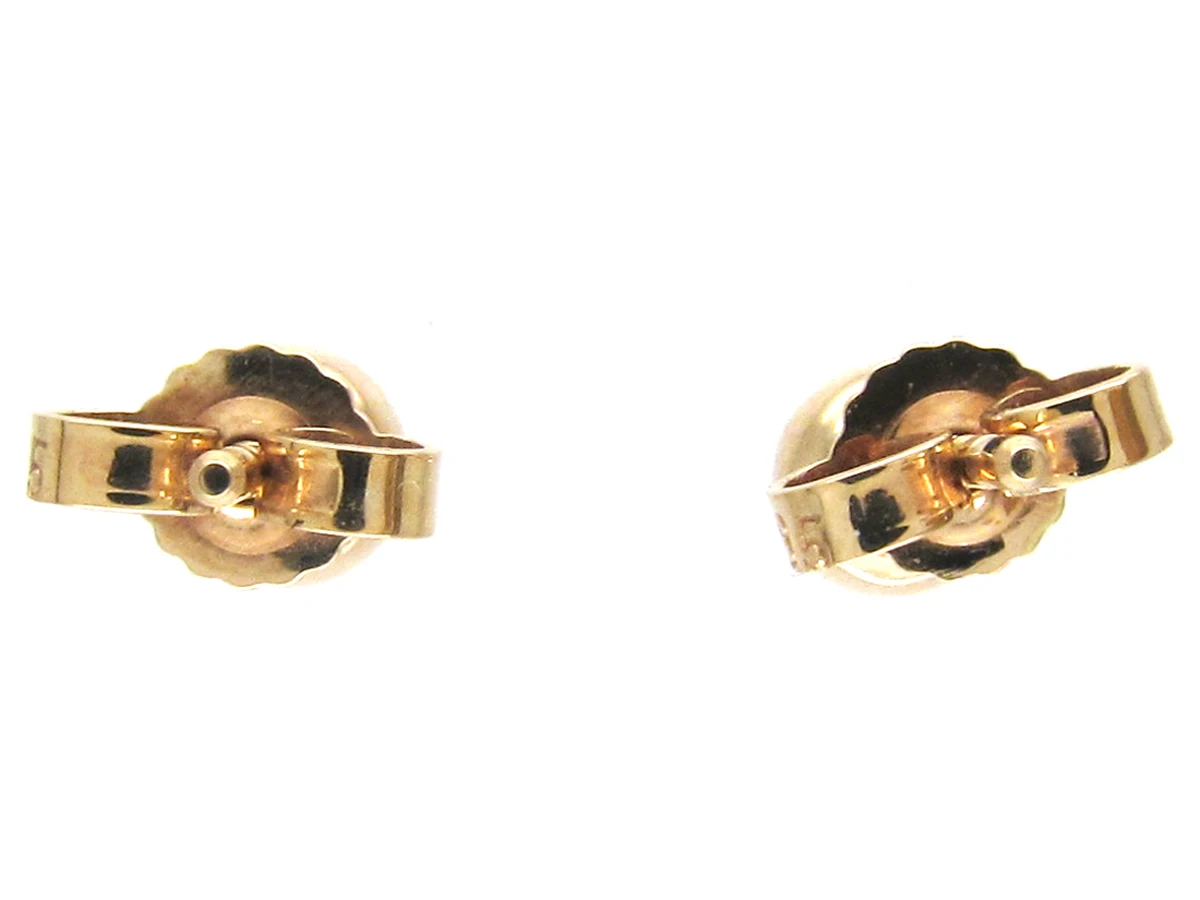 Diamond & 18ct Gold Rub Over Set Stud Earrings 6 Diamond & 18ct Gold Rub Over Set Stud Earrings - Image 4
