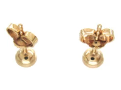 Diamond & 18ct Gold Rub Over Set Stud Earrings 11 Diamond & 18ct Gold Rub Over Set Stud Earrings -Antique Jewellery Company IMG 6703