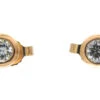 Diamond & 18ct Gold Rub Over Set Stud Earrings -Antique Jewellery Company IMG 6704