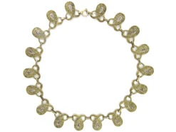 Art Deco Silver Gilt & Marcasite Necklace By Theodor Farhner