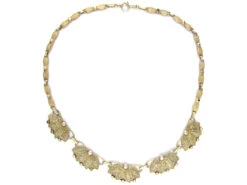 Art Deco Silver Gilt Necklace By Theodor Farhner