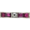 Art Deco Platinum Diamond & Ruby Eternity Ring 1 Art Deco Platinum Diamond & Ruby Eternity Ring -Antique Jewellery Company IMG 7017