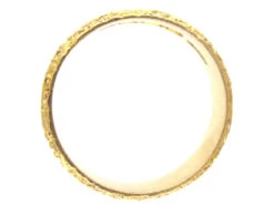 Victorian 18ct Gold Wide Vine Leaf Design Wedding Ring 11 Victorian 18ct Gold Wide Vine Leaf Design Wedding Ring -Antique Jewellery Company IMG 7025