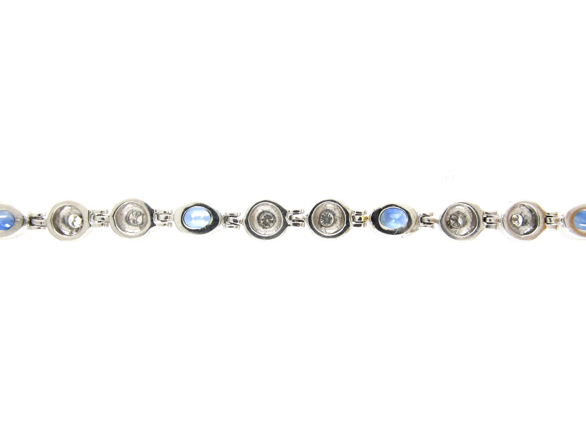 18ct White Gold, Sapphire & Diamond Bracelet 4 18ct White Gold, Sapphire & Diamond Bracelet - Image 2