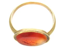 Minoan Carved Carnelian Intaglio In 18ct Gold Georgian Ring -Antique Jewellery Company IMG 7288