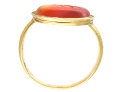 Minoan Carved Carnelian Intaglio In 18ct Gold Georgian Ring -Antique Jewellery Company IMG 7290