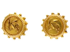 Victorian 15ct Gold Small Stud Earrings
