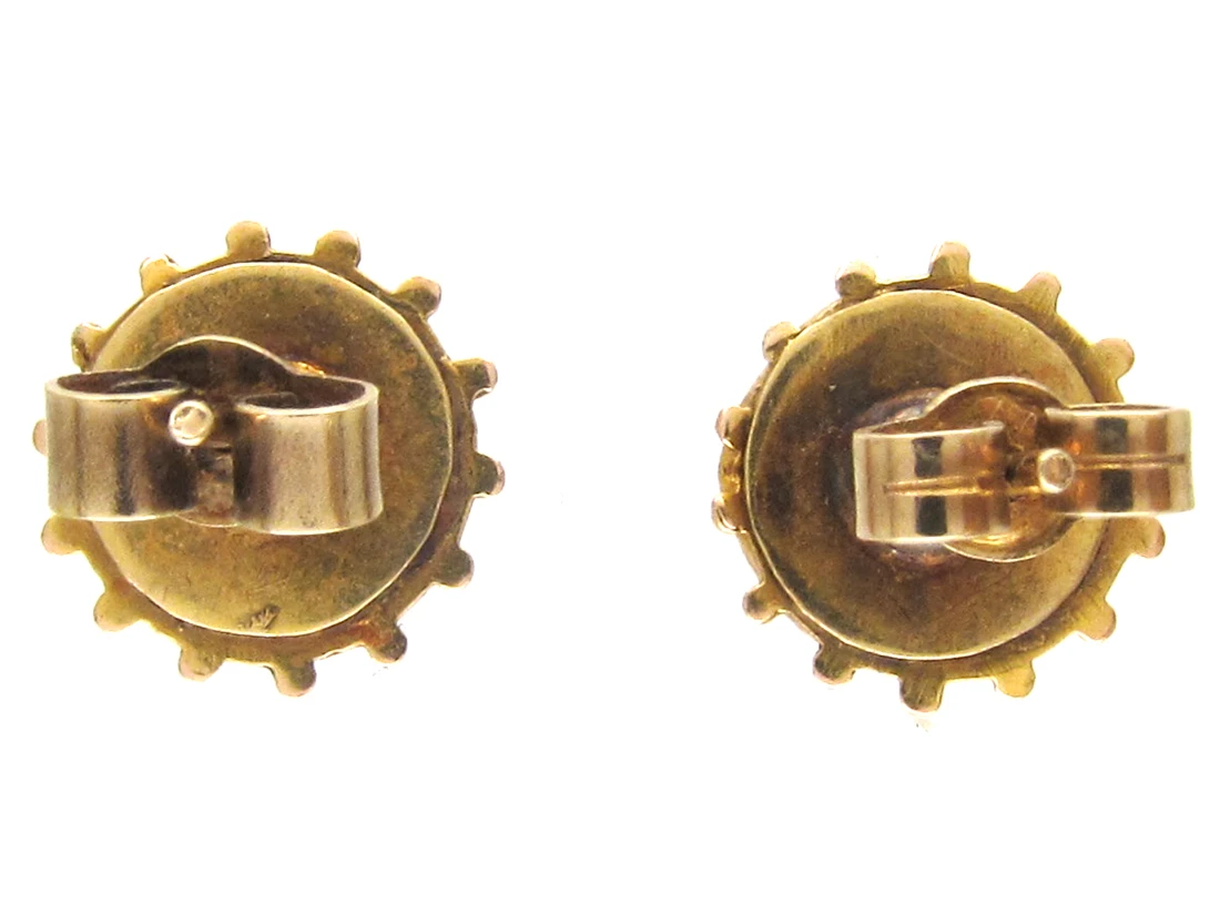 Victorian 15ct Gold Small Stud Earrings 6 Victorian 15ct Gold Small Stud Earrings - Image 4