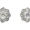 18ct White Gold & Diamond Daisy Cluster Earrings 2 18ct White Gold & Diamond Daisy Cluster Earrings -Antique Jewellery Company IMG 7435