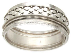 Victorian Silver Interwoven Design Bangle -Antique Jewellery Company IMG 7454