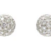 French 18ct White Gold Diamond Cluster Earrings 2 French 18ct White Gold Diamond Cluster Earrings -Antique Jewellery Company IMG 7530
