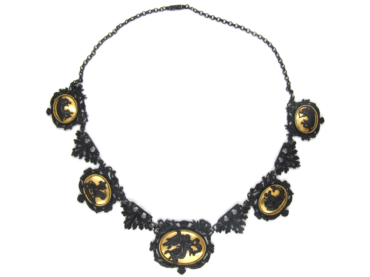 Berlin Iron Neo-Classical Necklace 3 Berlin Iron Neo-Classical Necklace