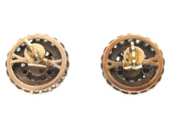 Victorian Rose Diamond & Natural Split Pearl Round Earrings -Antique Jewellery Company IMG 7689
