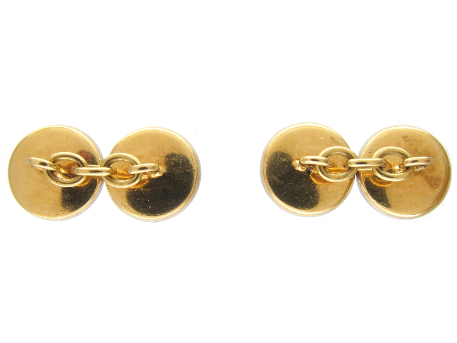 Art Deco Diamond & Onyx Discs 18ct Gold Cufflinks 5 Art Deco Diamond & Onyx Discs 18ct Gold Cufflinks - Image 3