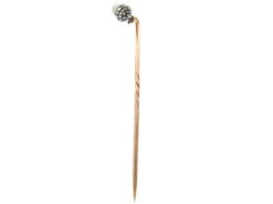 Edwardian Natural Pearl & Rose Diamond Acorn Stickpin 7 Edwardian Natural Pearl & Rose Diamond Acorn Stickpin -Antique Jewellery Company IMG 7893