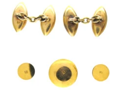 Victorian 18ct Gold Cufflinks & Studs In Original Case -Antique Jewellery Company IMG 8081