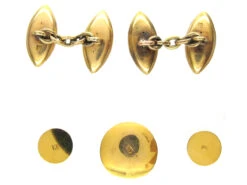 Victorian 18ct Gold Cufflinks & Studs In Original Case -Antique Jewellery Company IMG 8082