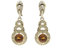 Theodor Farhner Silver & Citrine Earrings