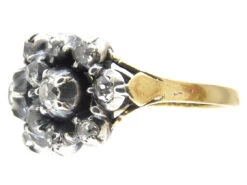 Georgian Diamond Triple Cluster Ring 12 Georgian Diamond Triple Cluster Ring -Antique Jewellery Company IMG 8226