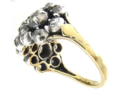 Georgian Diamond Triple Cluster Ring 14 Georgian Diamond Triple Cluster Ring -Antique Jewellery Company IMG 8228