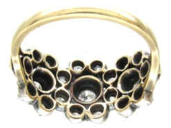 Georgian Diamond Triple Cluster Ring 15 Georgian Diamond Triple Cluster Ring -Antique Jewellery Company IMG 8229