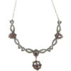 Art Deco Marcasite & Garnet Festoon Silver Necklace 1 Art Deco Marcasite & Garnet Festoon Silver Necklace -Antique Jewellery Company Marcasite Garland Necklace 4