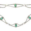 Edwardian Silver, Green & White Paste Festoon Necklace 2 Edwardian Silver, Green & White Paste Festoon Necklace -Antique Jewellery Company Paste necklace of diamond design 4