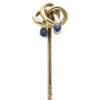 Art Nouveau Cabochon Sapphire & Gold Stickpin -Antique Jewellery Company Sapphire double drop stickpin 5