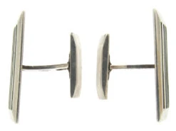 Silver Norwegian Cufflinks By Toni Wigeland 9 Silver Norwegian Cufflinks By Toni Wigeland -Antique Jewellery Company Silver Striped Cufflinks 2