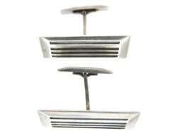 Silver Norwegian Cufflinks By Toni Wigeland 10 Silver Norwegian Cufflinks By Toni Wigeland -Antique Jewellery Company Silver Striped Cufflinks 3