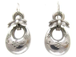 Victorian Silver Acorn Earrings