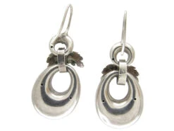 Victorian Silver Acorn Earrings 9 Victorian Silver Acorn Earrings -Antique Jewellery Company Siver Hoop acorn earrings 5